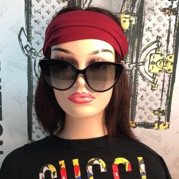 New Authentic Gucci Black Cat-Eye Sunglasses GG1011s 001 - Picture 7 of 13